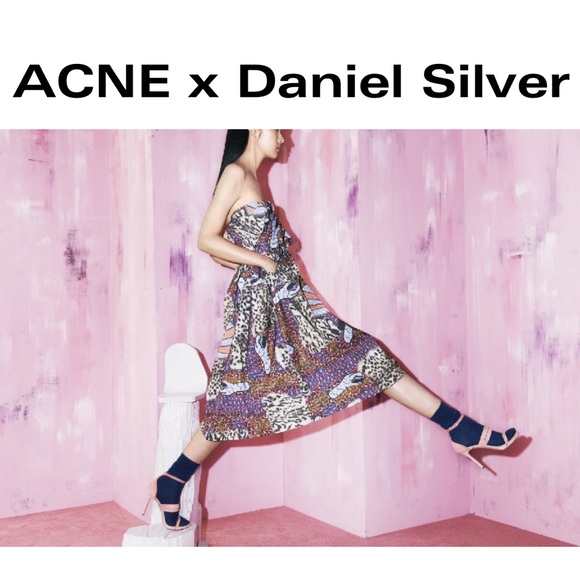 Acne x Daniel Silver strapless dress - Picture 2 of 2